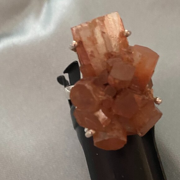 Argonite Crystal Ring set in Sterling Silver, 925. - Picture 3 of 6